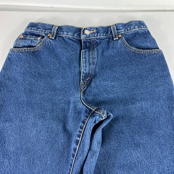 Y2K Levi's Jeans Women's Measured 31x27 550 Relaxed Tapered Blue Denim Tag 12 S - Picture 2 of 16